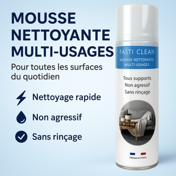 Fasti Clean mousse nettoyante multi-usages – nettoyage rapide, non agressif, sans rinçage