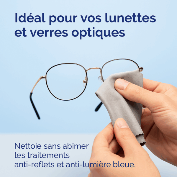 Nettoyant écrans et lunettes – nettoyage des verres optiques sans abîmer les traitements anti-reflets et anti-lumière bleue