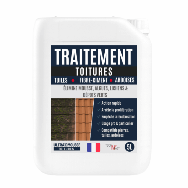 Traitement toiture anti-mousse ULTRA’DMOUSS – élimine mousses, algues et lichens