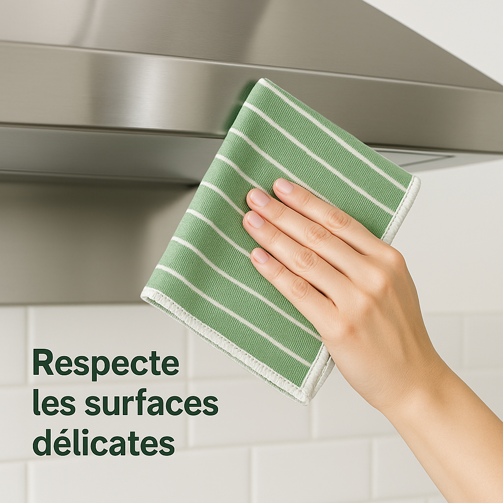microfibre bambou verte pour surfaces délicates – nettoyage inox et cuisine sans traces
