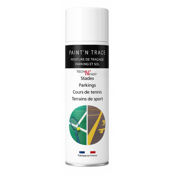 Peinture de traçage blanche au sol – aérosol pour parkings, stades et terrains de sport