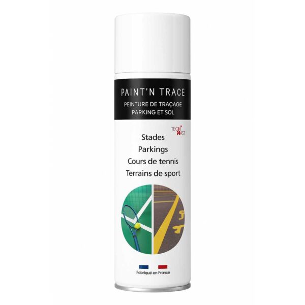 Peinture de traçage blanche au sol – aérosol pour parkings, stades et terrains de sport