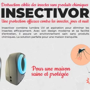 Lampe Anti Moustique, piège à moustiques insectivor