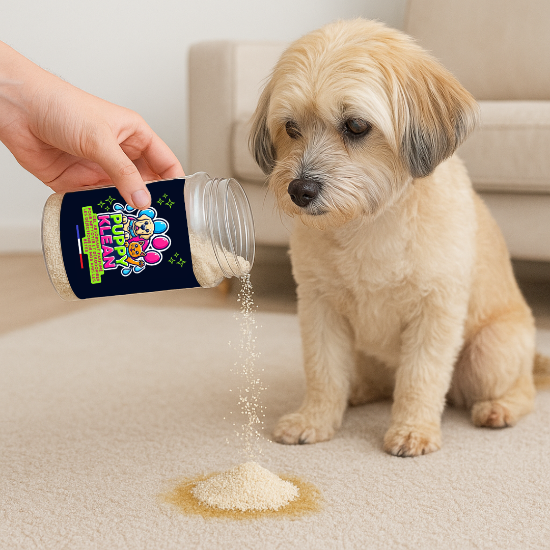 Poudre absorbante urine chien – gélifiant désodorisant sur tapis