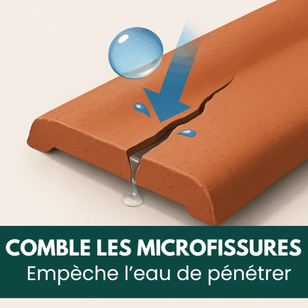 hydrofuge toiture terre cuite béton — action sur microfissures, empêche l’eau de pénétrer
