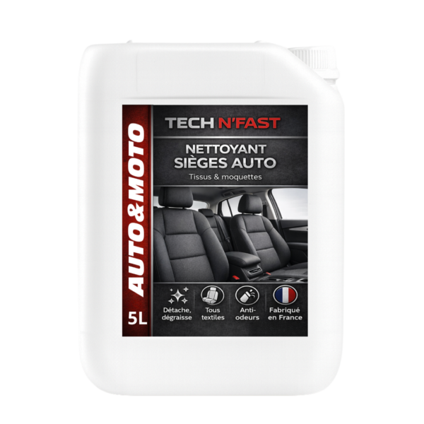 Bidon 5L TECH N’FAST nettoyant sièges auto tissus et moquettes
