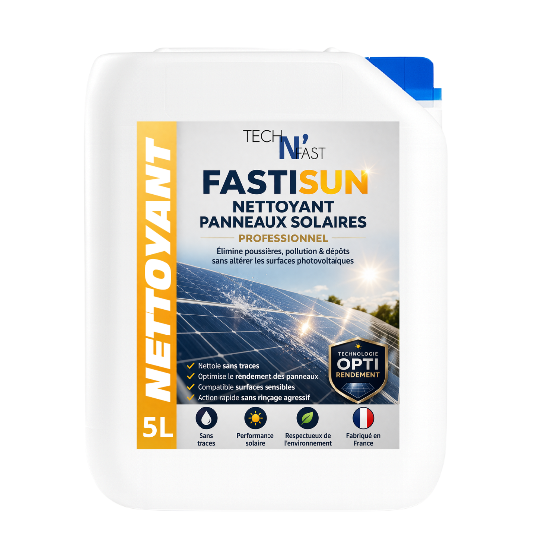 nettoyant panneaux solaires FASTISUN bidon 5L professionnel sans traces