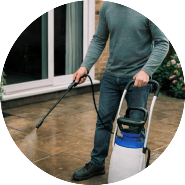 pulvérisateur électrique autonome pour le nettoyage de terrasse