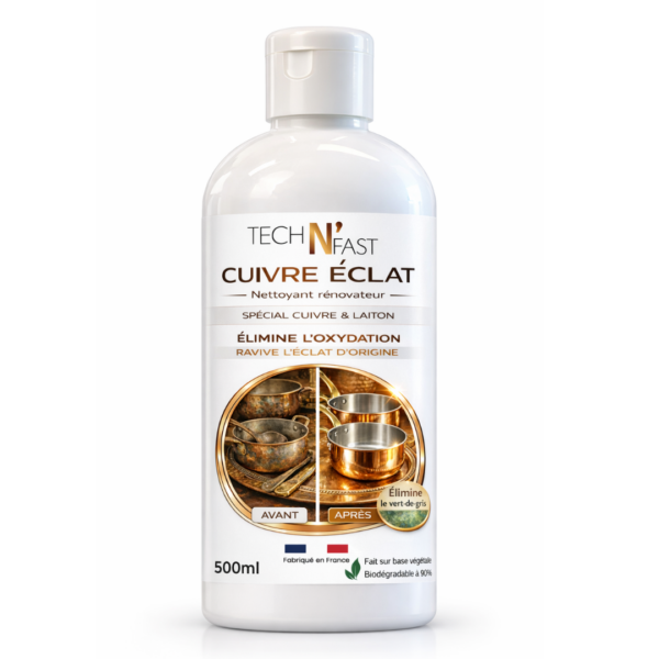 Nettoyant cuivre et laiton pâte rénovatrice élimine vert de gris et ravive brillance